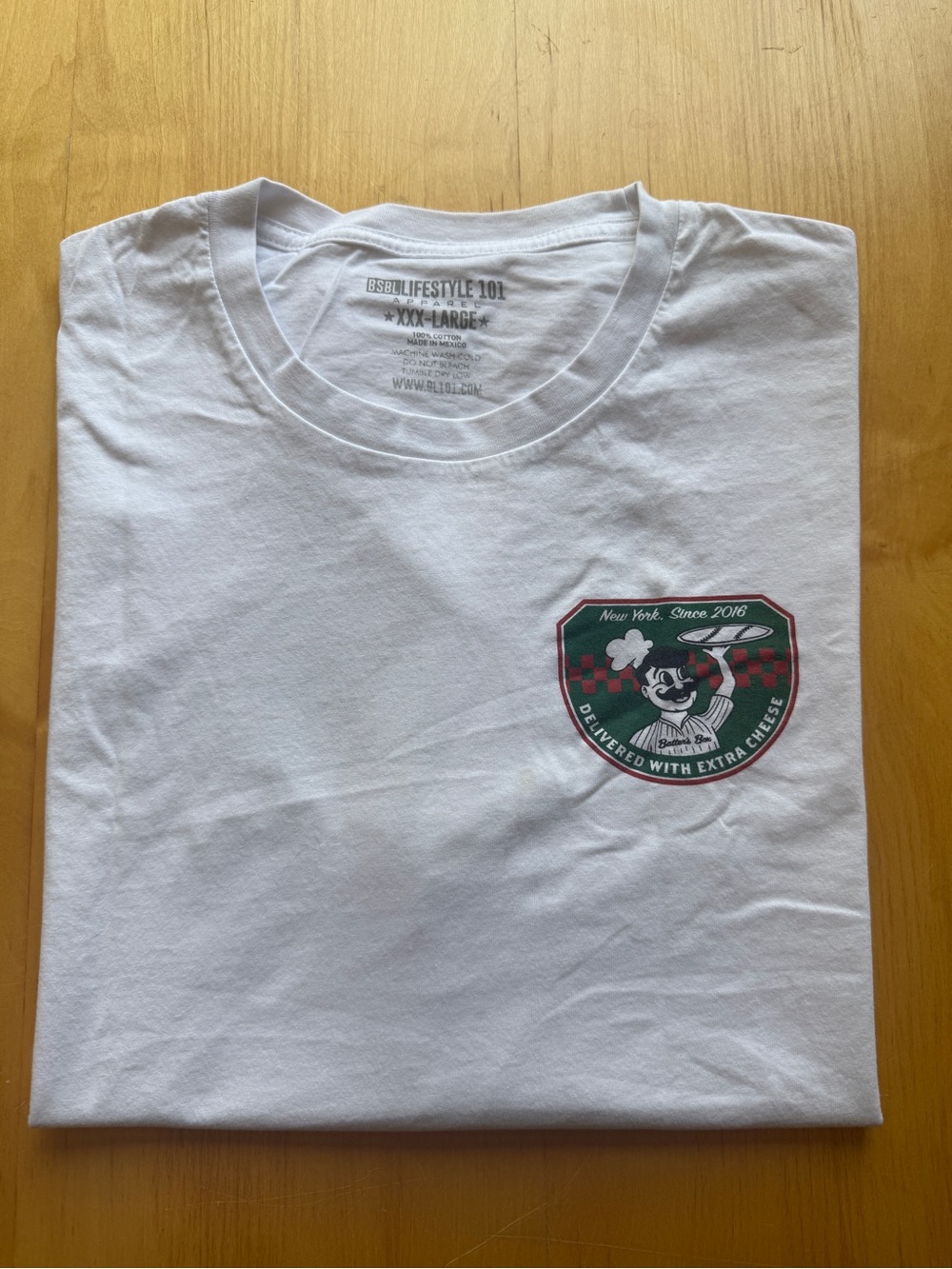 Baseball Lifestyle 101 Pizza Delivery Graphic T-Shirt Men’s 3XL White
